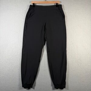 Athleta Brooklyn Lined Jogger Sweatpants Black Womens Size 10 Active Comfort